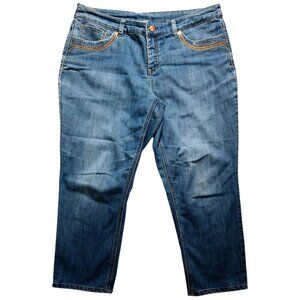 Christopher & Banks Signature Slimming Women's Embellished Jean Capri 12 Petite